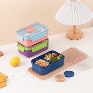 Portable 1160ml en plastique Bento boîte à lunch étanche Dip conteneur micro-ondes sûr pour l'école bureau voyage chauffant stockage des aliments - Product Image 5