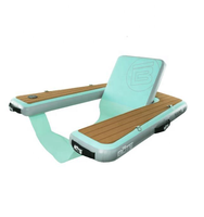 Aufblasbares schwimmendes Stuhl-Tisch-Set – Wasser-Lounge-Möbel für Pool, See und Strandparty