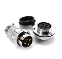 Connecteur électronique de signalisation OEM ESSEN 16MM Gx16-4 4 broches GX16 femelle, couleur argent, pour torche de soudage