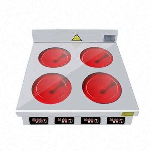 Cuisinière à induction commerciale en acier inoxydable, contrôle tactile, écran LED, 4 brûleurs, cuisinière électrique infrarouge - Product Image 2