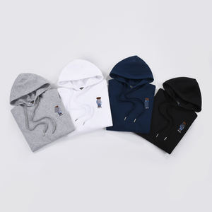 Chaqueta Polo para Hombre, Estilo Casual, Ligera, con Capucha, Color Sólido, Bordada, Holgada, Talla Grande, para Primavera y Otoño - Product Image 1