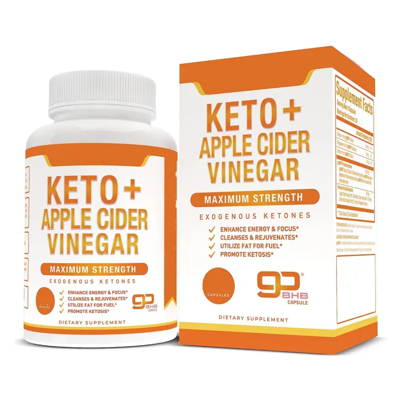 Oem Hele Verkoop Hoogwaardige Fabrikant Keto + Appelcider Azijn Capsules Met Moeder, Boost Energie En Focus, 60 Tellen