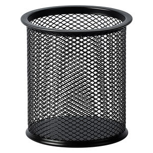 Оптовая продажа, черная металлическая проволочная сетка, подставка для карандашей, подставка для ручек, настольный органайзер, канцелярские принадлежности - Product Image 1