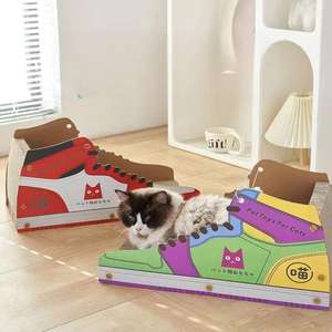 Fabrika toptan kedi tırmalama panosu dikey kedi oyuncak tırnak taşlama oluklu karton <span class=keywords><strong>Scratcher</strong></span> - Product Image 1