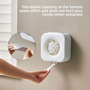 Boîte de rangement murale au design moderne pour le rangement des sacs à emporter, des bonnets de douche et des couvre-chaussures - Product Image 2