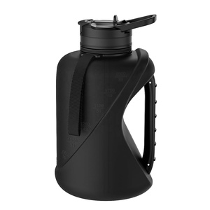 Half Gallon 2 in 1 Large Capacity Water Bottle, Leak Proof Non Slip Handle Wide Mouth Gym Portable <strong>Cup</strong> - Product Image 1