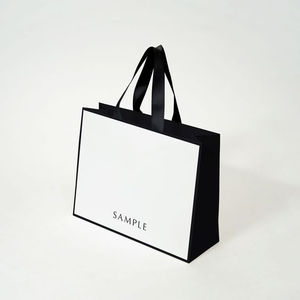 Bolsas de Papel de Regalo Personalizadas con Logotipo Privado, Bolsas de Compras de Lujo Grandes Negras con Asas - Product Image 3