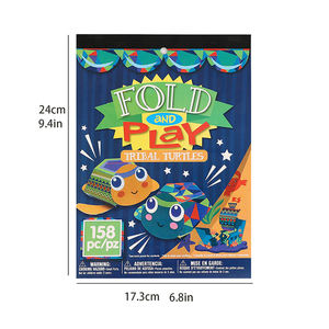 Libro de Pegatinas con Diseño de Tortuga Tribal, Manualidades Plegables, Ideal para Manualidades Infantiles - Product Image 6