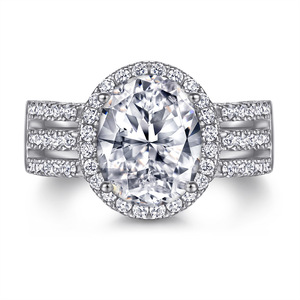 Ensemble de bijoux de mariée de luxe en argent sterling 925 avec zircone cubique, 3 pièces (collier, boucles d'oreilles, bague) pour femmes, cadeau de mariage ou de fête - Product Image 5