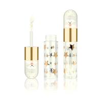Tube de brillant à lèvres cylindrique remplissable avec sable mouvant et paillettes, flacon de gloss à lèvres mignon avec poupée intégrée, emballage cosmétique