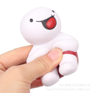 Pu Foam White Doll Fidget Toy Slow <b>Rebound</b> Stress Relief Cartoon Decor Unisex 5 To 7 Years - Product Image 1