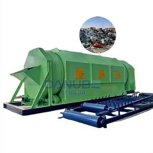 Machine de tri des déchets solides DANUBE Msw, équipement de criblage à tambour rotatif pour compost organique et déchets, avec moteur et engrenages - Product Image 4
