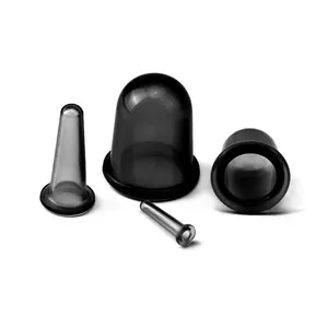 Customization Black colors Full Body Massage Cupping Set Cellulite and Wet Silicone vacuum suction cup