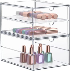 Organizador de maquillaje moderno ecológico <span class=keywords><strong>Sorbus</strong></span> con 6 cajones acrílicos soporte de exhibición de almacenamiento de cosméticos - Product Image 1