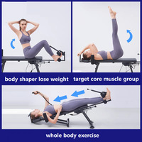 Banc de traction cervicale et lombaire réglable avec commande électrique et planche de redressement pour équipement d'entraînement de fitness à domicile