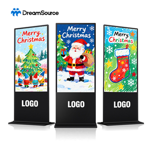 Pantalla Digital de Señalización de Doble Cara de 50 Pulgadas con Soporte de Piso Vertical para Publicidad en Centros Comerciales - Product Image 1