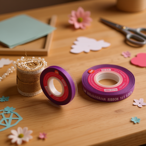 Nastro Grosgrain Ilan 15Y 1.0Cm Viola per Lavori Artigianali - Product Image 2