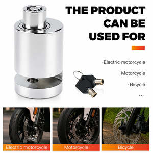 Jinta Iron &amp; Steel Cylindrical Disc Brake <strong>Lock</strong> Key Foldable Waterproof Lightweight Portable for Bicycle Motorcycle E-scooter - Product Image 6