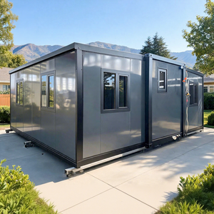 Maison préfabriquée extensible AISC 360 Frame Design, capacité de charge neige 1,5 kN, 78 m², 40 pieds, 1, 2, 3, 4 ou 5 chambres, étanche et pliable - Product Image 1