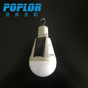 หลอดไฟ LED พลังงานแสงอาทิตย์ Poplor 7 12W ไฟฉุกเฉินสำหรับภายนอกอาคาร ชาร์จผ่าน USB โคมไฟสำหรับตั้งแคมป์ - Product Image 3