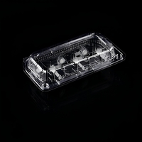 Boîte d'emballage pour mini gâteaux, desserts et pâtisseries, en PET écologique, haute transparence, 3 pièces, couvercle transparent à boucle, 75 mm, 205 mm, pour mini kiwi