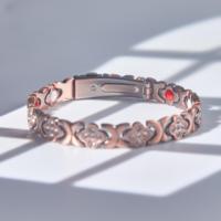 Bracelet tendance en gros, trèfle à quatre feuilles, 99,99% cuivre, bracelet magnétique de thérapie, santé bio, 4 en 1, classique, unisexe, cadeau