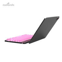 Rechargeable Keyboard Wireless Keyboard with Silicone Raised Protective Cover Slim Quiet Keyboard for Long Nail Women