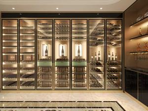 Vinoteca Moderna de Lujo Personalizada, Independiente, con Puerta de Vidrio Templado e Iluminación LED, para Almacenamiento en Villas, Hoteles, Bares y Hogares, OEM/ODM, con Iluminación Ambiental LED - Product Image 5
