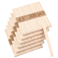 Tailai 300 bâtonnets en bois naturel non finis de 4,5 pouces, bâtonnets en bois écologiques en vrac pour la crème glacée et les loisirs créatifs