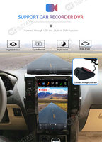 Écran vertical de 12,1 pouces, style Tesla, Android 7.1/9.0, GPS, Mirror Link, lecteur multimédia portable pour tableau de bord de Prado
