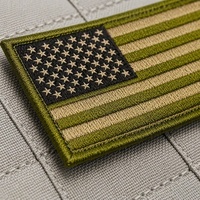 Patchs tactiques brodés drapeau américain Punisher en tissu écologique pour chapeaux, avec fixation auto-agrippante