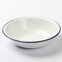 Günstiger Preis Metall Vintage Emaille Gewöhnliche Becken Esstisch Dekorative mehrfarbige Emaille Finishing Storage Bowl Set