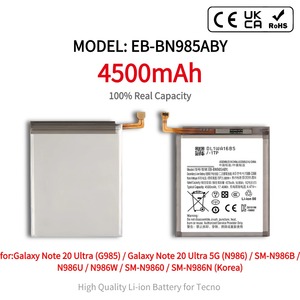 Batería para Teléfono Móvil EB-BN985ABY <span class=keywords><strong>de</strong></span> 4500mAh, Color Plata, para <span class=keywords><strong>Note</strong></span> 20 Ultra 5G SM-N985 N986 G986B G986U, 0 Ciclos, 100% Nueva - Product Image 1
