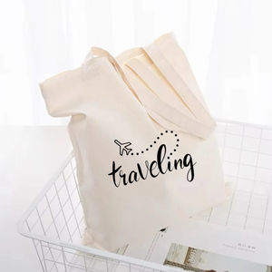 Sacs fourre-tout en coton réutilisables mignons pour le collège Shopping <span class=keywords><strong>Beach</strong></span> Grocery Trendy Gifts - Product Image 4