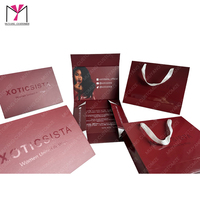 Sac à main de luxe personnalisé avec logo UV et boîte d'emballage pour perruque d'extension de cheveux rouge