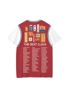 Full Body Printed Class Uniform round Neck Modal Short Sleeved T-Shirt for Men Customizable Advertising and Cultural Wear Fitted