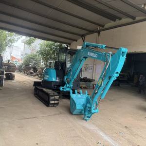 รถขุดขนาดเล็ก Kobelco SK55 น้ำหนัก 5.5 ตัน ความจุบุ้งกี๋ 0.2 ลูกบาศก์เมตร อุปกรณ์ก่อสร้างมือสอง พร้อมเครื่องยนต์ Kobelco 59 กิโลวัตต์ ใช้งานมาแล้ว 0-2000 ชั่วโมง - Product Image 2