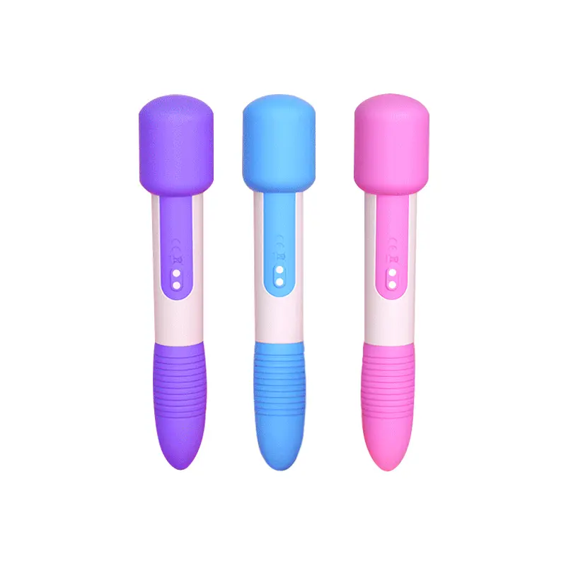 Penjualan terlaris seri alat tulis baru produk seks dewasa Vibrator pemijat silikon pena bentuk Super bergetar untuk wanita