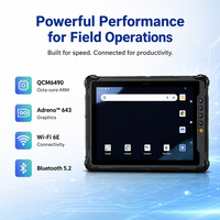 Tablet Industrial Resistente de 10 Pulgadas, Android 14, IP65 Impermeable, 10000mAh, 8GB, 128GB, 5G, WiFi, NFC, Escáner de Código de Barras, OEM Personalizado
