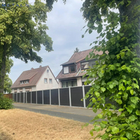 Clôture de jardin en aluminium composite de 6 pieds de haut avec panneau à lattes horizontales Clôture extérieure privée en WPC