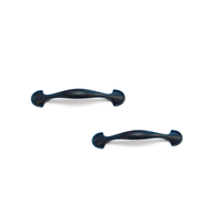 Poignées de meubles antidérapantes modernes noires à motif simple, boutons en alliage de zinc de haute qualité pour tiroirs extérieurs, armoires, commodes et cuisines