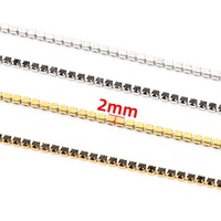 DIY Acier Inoxydable Diamant Noir Chaîne de Tennis Fabrication de Bijoux Collier pour Chaîne Résultats et Composants