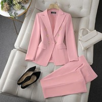TT26213 Fashion Wanita 2026 Warna Baru Lengan Panjang Setelan Bisnis Universal Blazer Formal Kantor Wanita Setelan 2 Potong