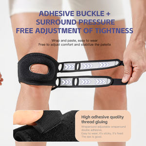 Rodillera Ajustable, Flexible y Transpirable Vilico, <span class=keywords><strong>Rodilleras</strong></span> de Poliéster Negras para Adultos, Logotipo Personalizado, Protección Profesional Deportiva - Product Image 4