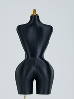 Modelo de Busto para Mujer de Talla Grande, Estilo Europeo Americano, Negro, para Tienda de Ropa, con Efecto de Glúteos Voluminosos, Cintura Delgada, Estilo Kardashian, Pecho Grande