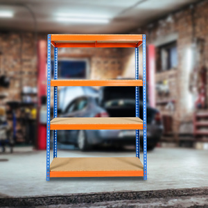 <span class=keywords><strong>Étagère</strong></span>s de rangement industrielles en acier robuste à 4 niveaux, capacité de 600 kg, rayonnage métallique pour garage, protection contre la corrosion, sans boulons - Product Image 2