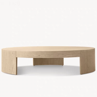 Table basse américaine en bois massif vieilli, design français simple pour petits appartements, salons, hôtels - Appartement élégant