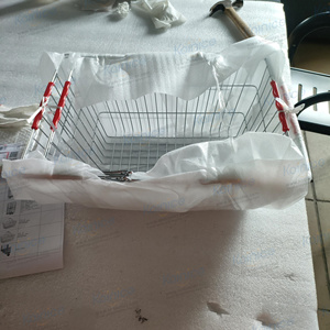 Kainan mạ điện thép dược hàng tạp hóa mua sắm dây lưới giỏ lưới lưới 2-xử lý bền giỏ cầm tay cho siêu thị - Product Image 2