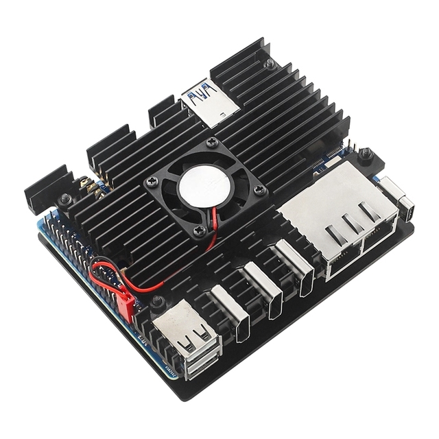 Orange Pi 5 Plus Aluminum Alloy Metal Case and Cooler Fan Active Passive Cooling Housing for 5
