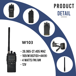 Radio CB portable sans fil 4W avec connecteur d'antenne BNC, radio FM/AM, batterie <span class=keywords><strong>4100</strong></span> <span class=keywords><strong>mAh</strong></span>, radio bidirectionnelle 27 MHz - Product Image 2